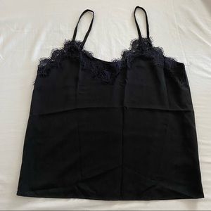 SHEIN | Contrast Lace Scallop Cami Top | Size: S | Color: Black